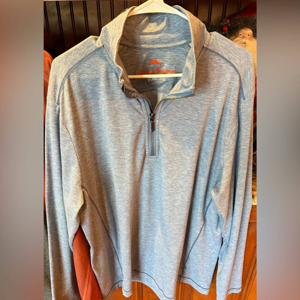 Tommy Bahama Heather blue Quarter-Zip Pullover‎ - Picture 6 of 10